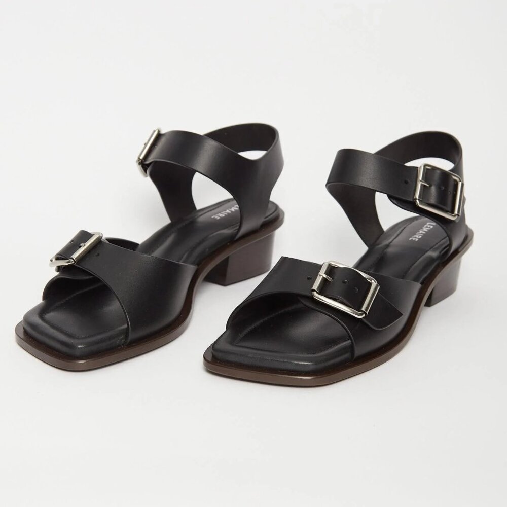 Lemaire Black Square 35m Heeled Sandals, size 36 - Picture 1 of 14